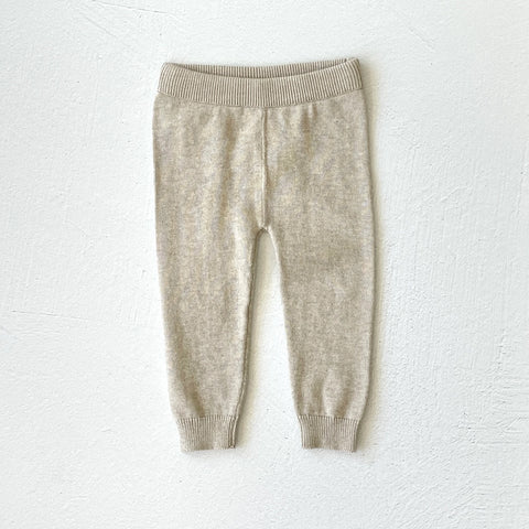 Organic Cotton Knit Pant in Oatmeal