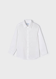 Basic Collared Button Up Shirt in White
