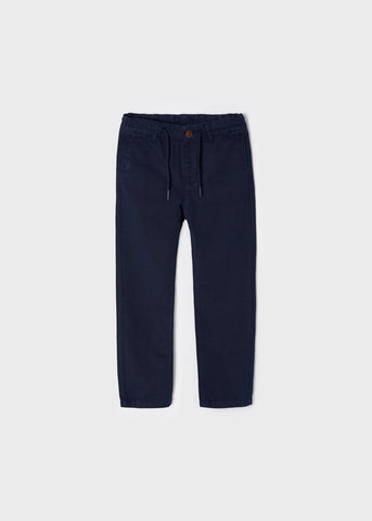 Chino Linen Pant in Navy