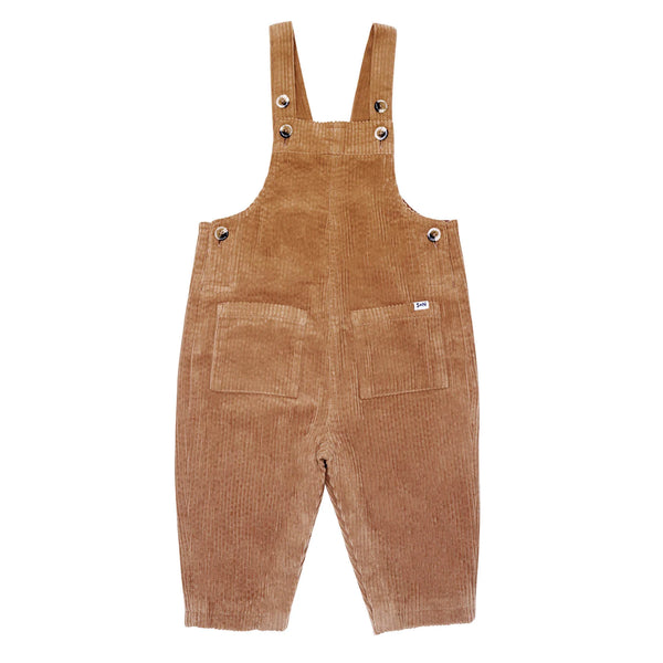 Charlie Corduroy Overall & Ruffle Top Set 2pc in Chipmunk