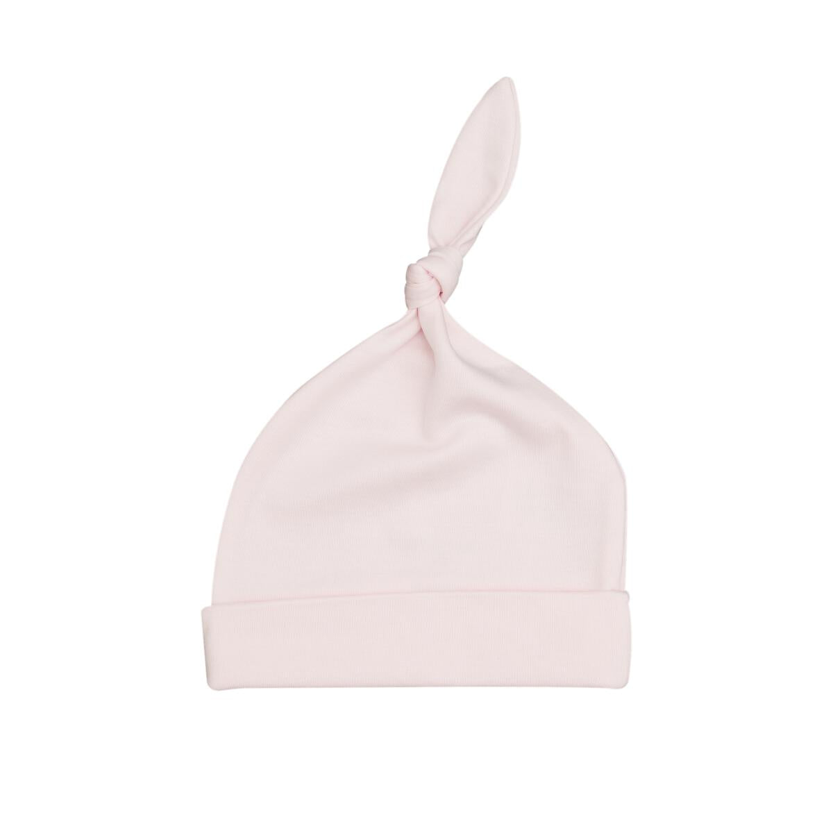 Pima Cotton Zipper Knot Hat in Paris Pink