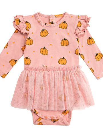 Blush Pumpkin Bodysuit with Tutu