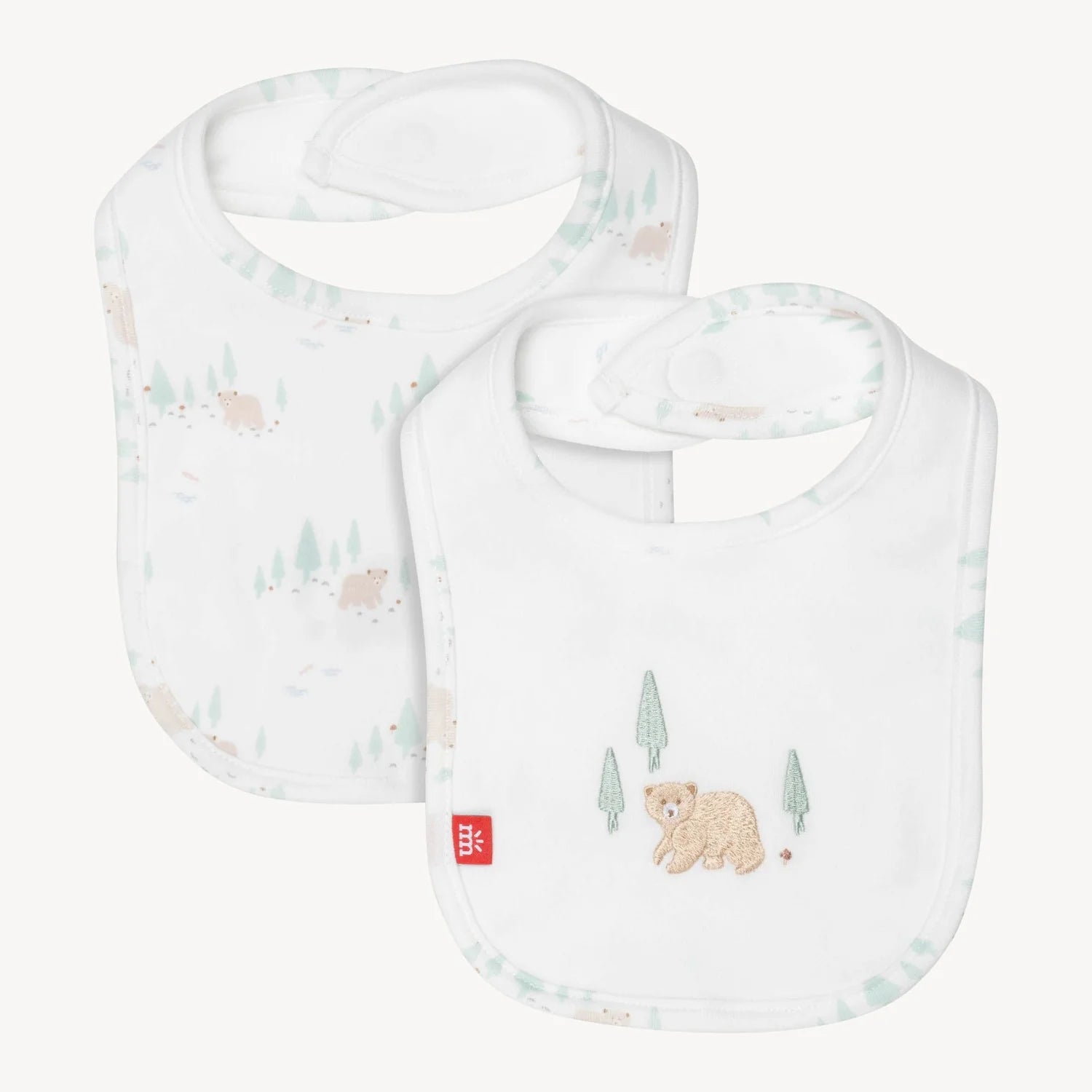 Organic Cotton Magnetic Reversible Bib in Babe in the Woods