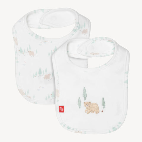 Organic Cotton Magnetic Reversible Bib in Babe in the Woods