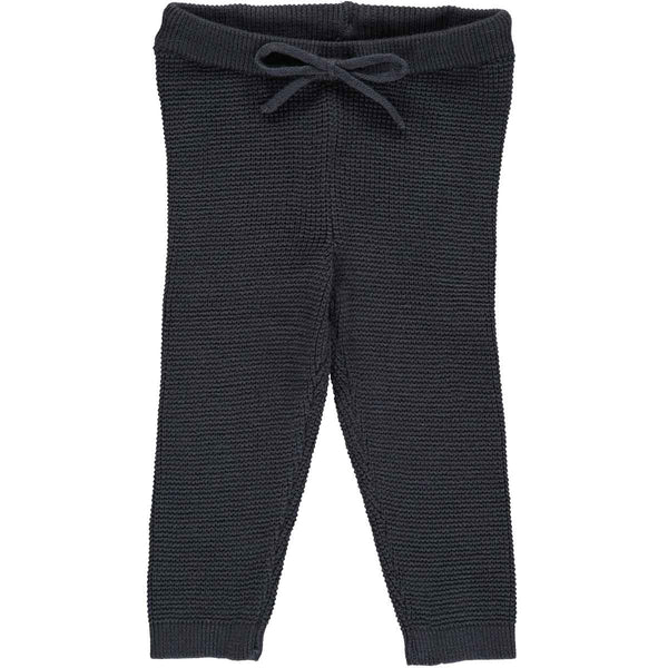 Organic Cotton Knit Sweater & Knit Pant in Navy Stripe