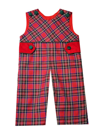 Christmas Plaid Overall