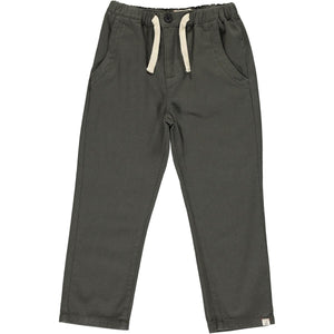 Boy's Twill Pant in Charcoal