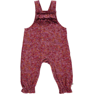 Organic Cotton Ruffle Overall & Bodysuit 2 Pc Set in Petit Blossom