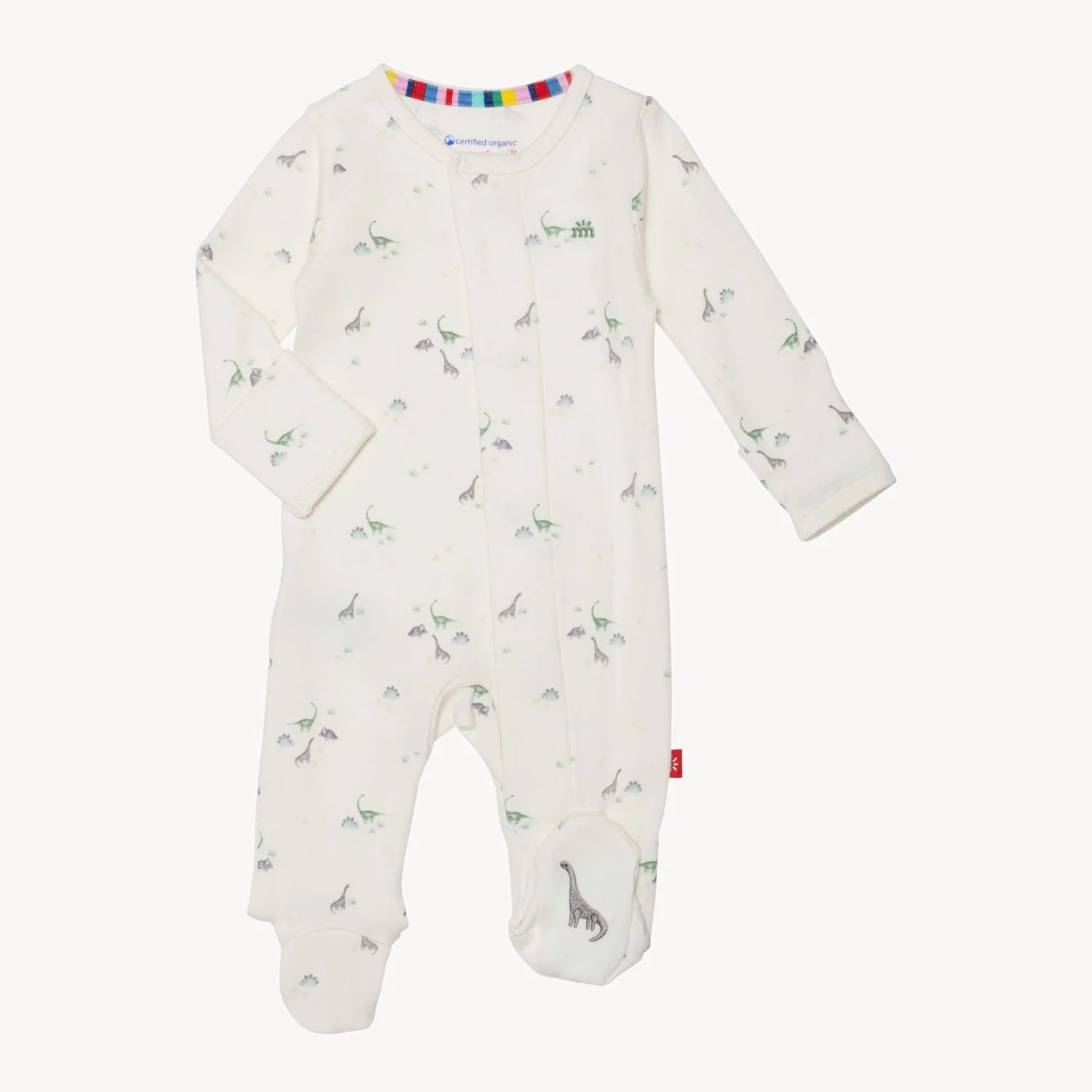 Organic Cotton Magnetic Footie in Tiny Diny