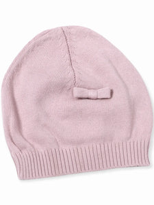 Organic Cotton Knit Hat in Mauve Pink