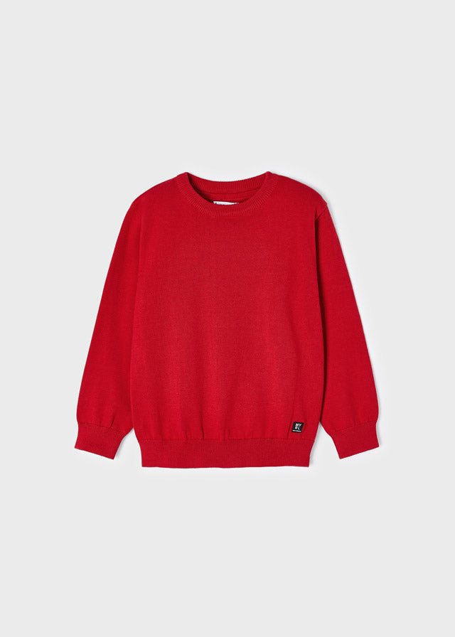 Crewneck Sweater in Red (Goji)