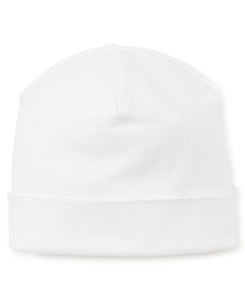 Pima Cotton Baby Hat in White