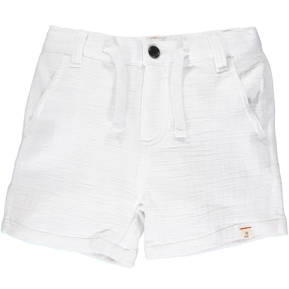 Crew Linen Shorts in White