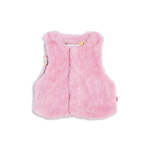 Magnetic Minky Fleece Vest in Pink Portabella