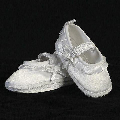 Girls Satin Christening Booties
