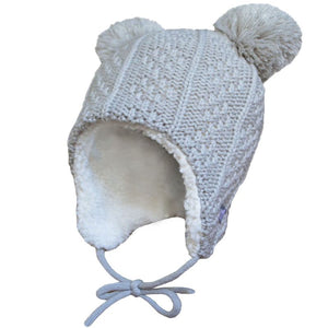 Winter Ear Flap Hat in Gray