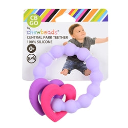 Chewbeads Central Park Teether - Violet Hearts