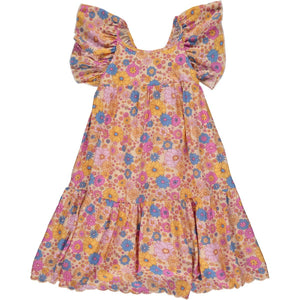Joplin Dress in Peach Retro Floral