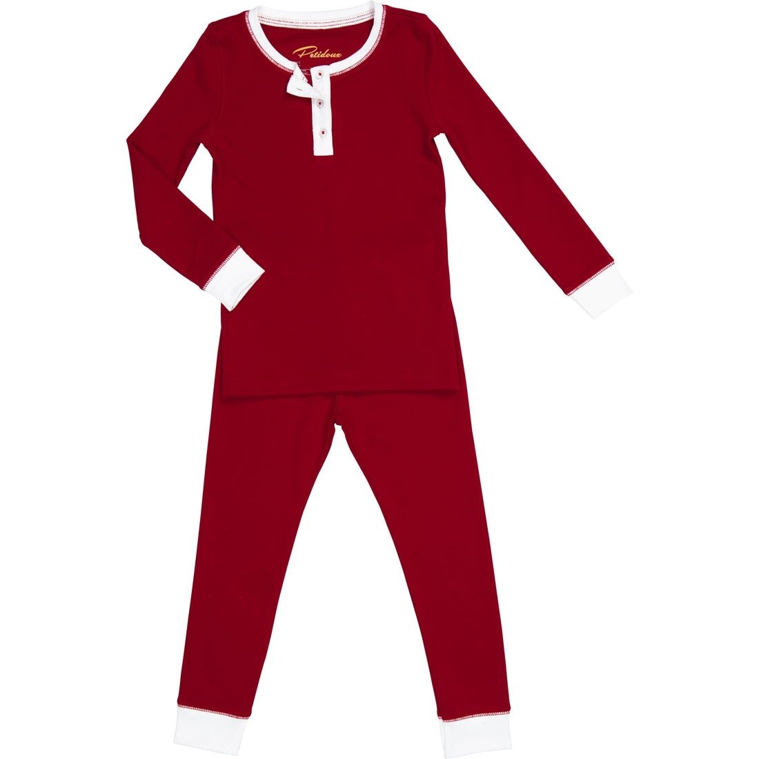Organic Cotton Pajamas in Solid Red