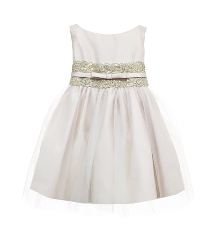 Metallic Lace Tulle Party Dress by Sweet Kids