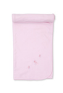 SCE Embroidered Ribbon Rose Pink Blanket