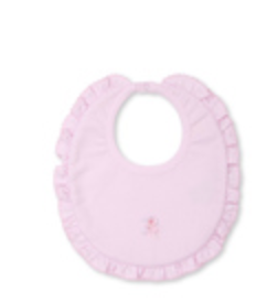 SCE Ribbon Rose Embroidered Bib in Pink