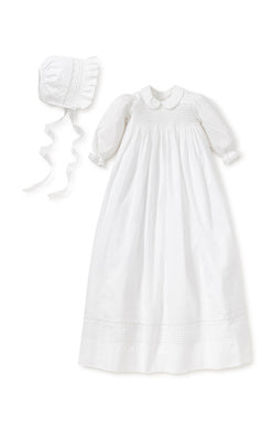 Silene Cotton Christening L/S Gown with Bonnet