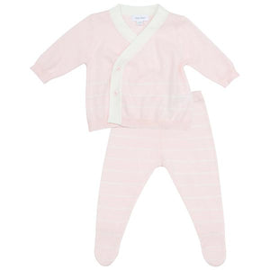 Euro Knit Take Me Home 2 Piece Set in Contemporary Pink Stripe