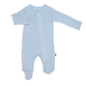 Solid Modal Magnetic Footie in Baby Blue