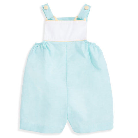 Harrison Romper in Robin's Egg Blue Oxford