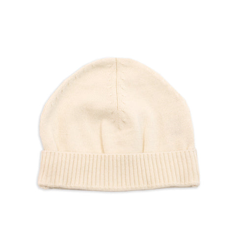 Organic Cotton Knit Hat in Cream