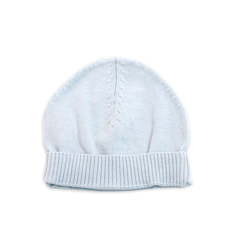 Organic Cotton Knit Hat in Blue