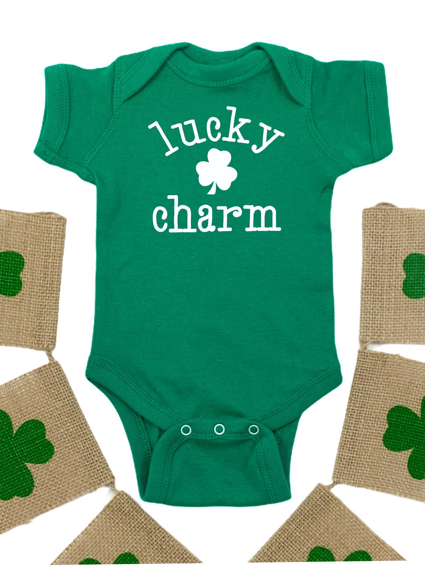 Lucky Charm Shamrock Bodysuit Onesie