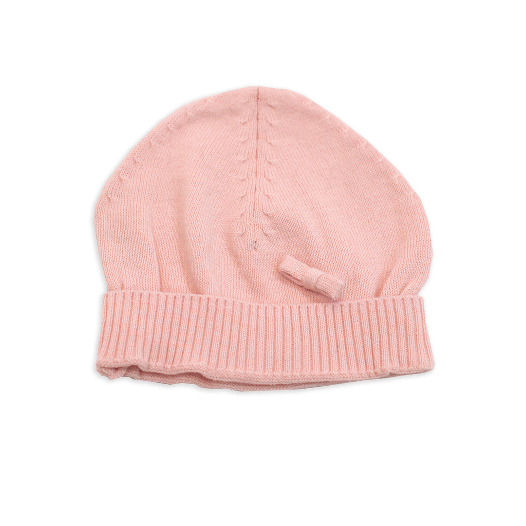 Organic Cotton Knit Hat in Blush Pink
