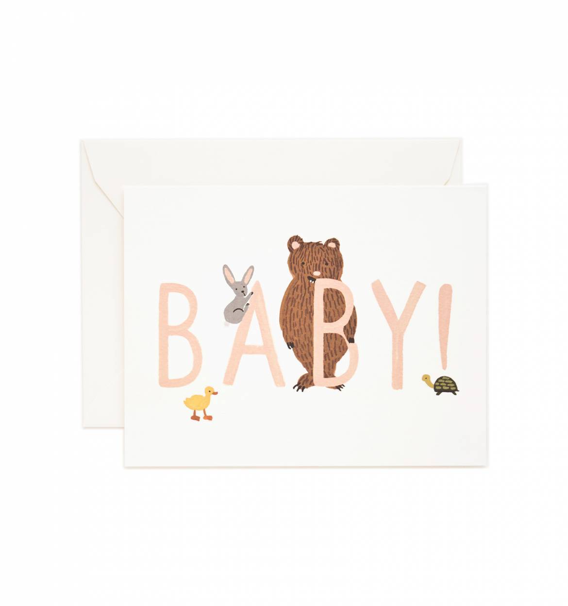 New Baby Card in Peach