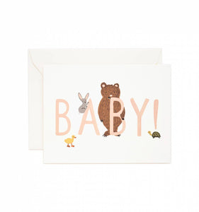 New Baby Card in Peach
