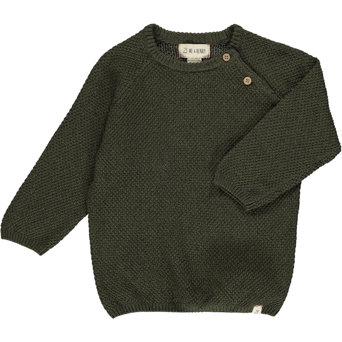 Boy's Roan Sweater in Dark Green