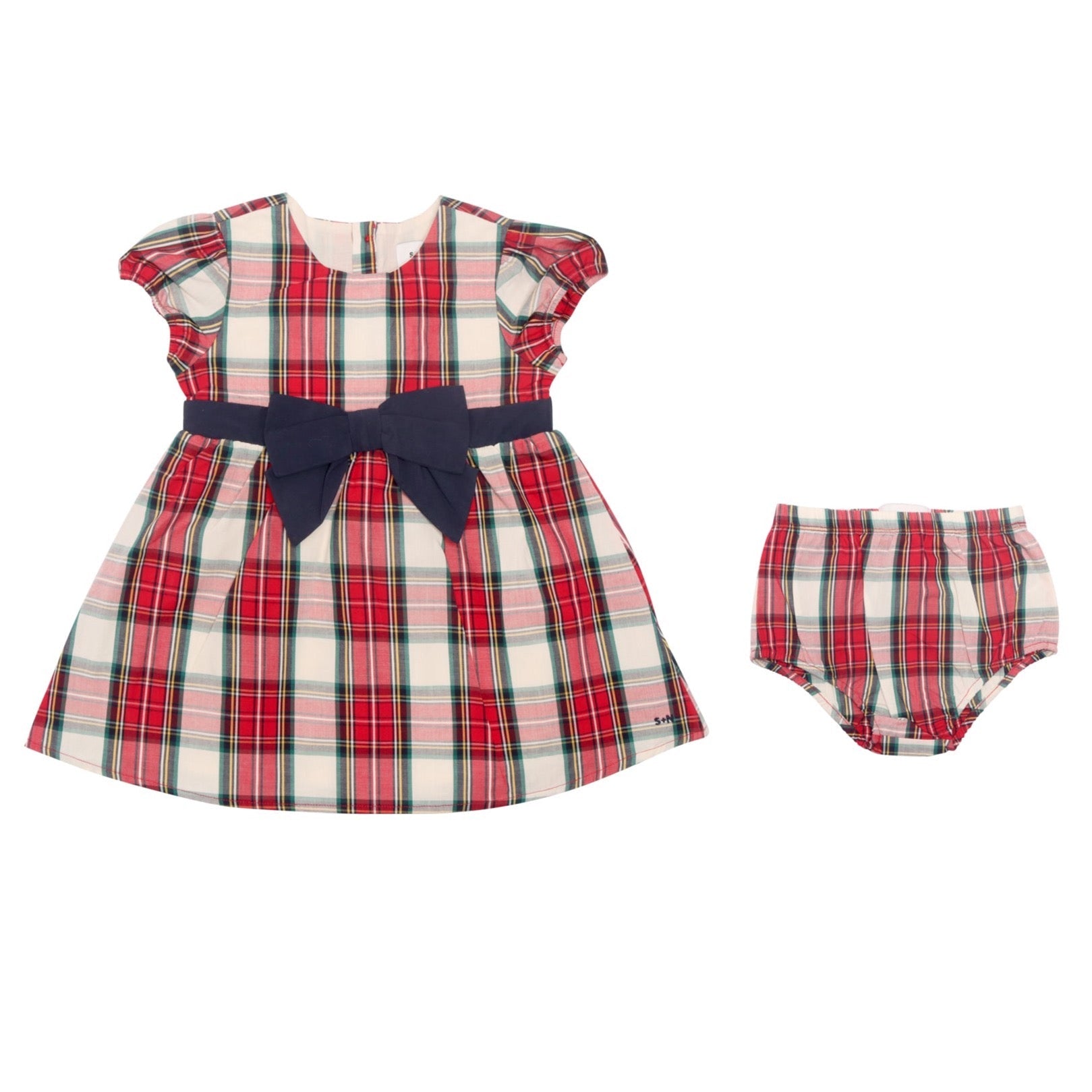 Evelyn Dress in Holiday Red Tartan