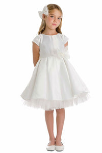 Classic Bow Party Dress in White