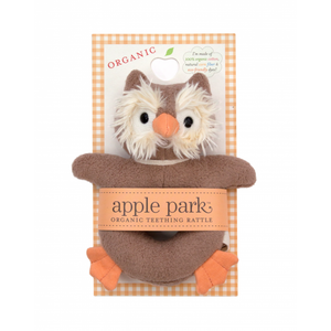 Soft Teething Toy Owl Rattle by Apple Park