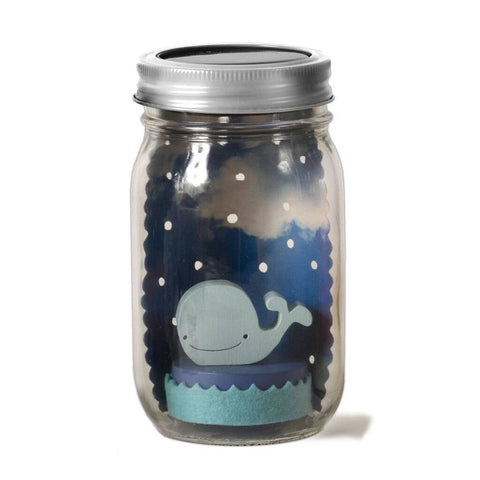 Whale Mason Jar Solar Light